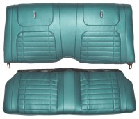 1968 Camaro Coupe Deluxe Interior Rear Seat Covers  Aqua