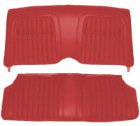 1969 Camaro Convertible Deluxe Interior Comfortweave Rear Seat Covers  Red