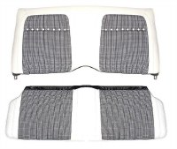 1969 Camaro Convertible Deluxe Houndstooth Interior Rear Seat Covers White