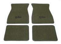 1969 Camaro Carpeted Floor Mats With Z/28 Logo Dark Green