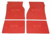 1967 1968 1969  Camaro Rubber Floor Mats "Camaro Z/28" Logo  Red