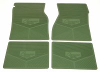 1967 1968 1969  Camaro Rubber Floor Mats "Camaro SS" Logo  Dark Green