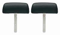 1969 Camaro & Firebird Bucket Seat Headrests w/Curved Bar OE Style Black