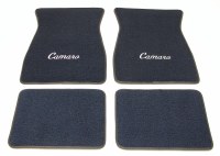 1967 1968 1969  Camaro Carpeted Floor Mats With Camaro Logo Dark Blue