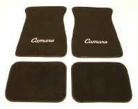 1967-81 Camaro Floor Mats Black With Camaro Logo  Made In The USA!