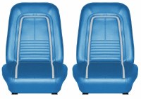 1967 Camaro Deluxe Interior Bucket Seats Assembled  Bright Blue