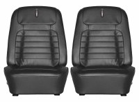 1968 Camaro Deluxe Interior Bucket Seats Assembled  Black