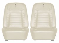 1968 Camaro Deluxe Interior Bucket Seats Assembled  Pearl Parchment