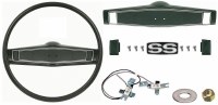 1969 1970 Camaro Deluxe Steering Wheel Kit w/SS Center Cap  Dark Green