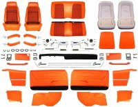 1969 Camaro Convertible Master Deluxe Houndstooth Interior Kit  Orange