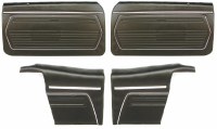 1969 Camaro Convertible Standard Interior Assembled OE Door Panel Kit Black