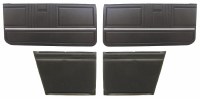 1967 Camaro Convertible Standard Interior Assembled OE Door Panel Kit  Black