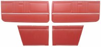 1967 Camaro Convertible Standard Interior Assembled OE Door Panel Kit Red