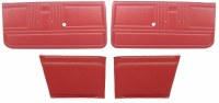 1967 Camaro Convertible Standard Interior Unassembled  Door Panel Kit Red