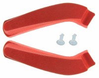 1967 1968 1969 1970 Camaro & Firebird Bucket Seat Hinge Covers OE Quality Red Pair