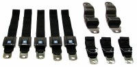 1969 Camaro & Firebird Black Standard Seat Belt Set  Restored GM