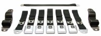 1969 Camaro & Firebird Black Deluxe Seat Belt Set  Restored GM