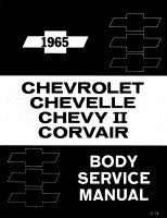 1965 Camaro Full Size Chevrolet Chevelle Nova Body Service Shop Manual