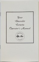 1953 1954 1955 Corvette Factory Owners Manual OE Quality! Printed In The USA!