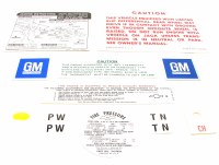 1968 Camaro Coupe Decal Kit 327-210 HP