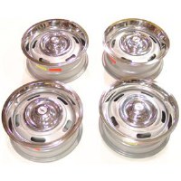 1967 1968 1969 Camaro Rally Wheel Kit 15 x 6 w/Flat Style Disc Brake Center Caps