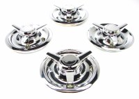 1967 1968 1969 Camaro Wheel Spinner Cap Kit With 3 Bar Design  Includes: 4 Center Caps