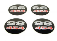 1967 1968 1969 Camaro Chevelle Nova Wheel Center Cap Emblem Set SS454