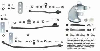1969 Camaro Hurst 4 Speed Shifter Rod Kit Complete BB 396 427 "Assembly Line Correct"