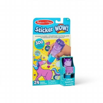 Sticker Wow Purple Unicorn