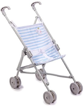 Doll Stroller Blue Elephant