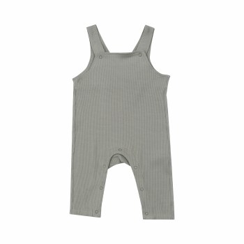 Waffle Overalls Sage 12-18m
