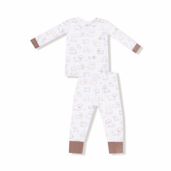 PJ Set Neutral Pups 5-6Y