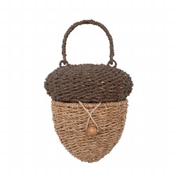 Wicker Acorn Purse