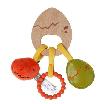 Wooden Rattle Dino