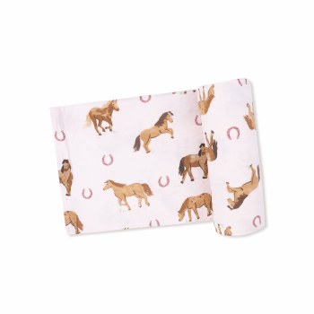 Swaddle Blanket Horses