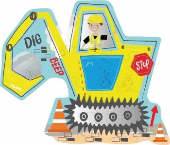 Digger 12pc Shaped Jigsaw with Shaped Box