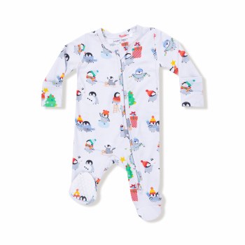 Zipper Footie Penguins 0-3m