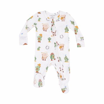 Zipper Footie Avocado NB
