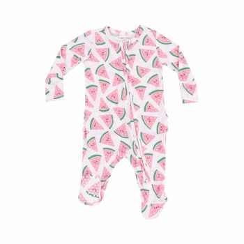 Zipper Footie Watermelon 3-6m
