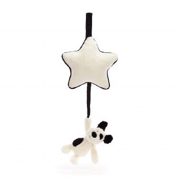 Bashful Black &amp; Cream Puppy Musical Pull