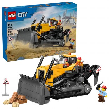 City Yellow Bulldozer Front Loader