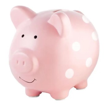 Piggy Bank Pink Dots