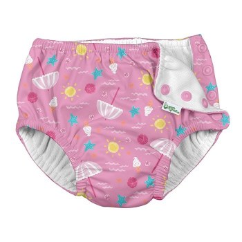 Swim Diaper Pink Beach 12m - The Little Seedling