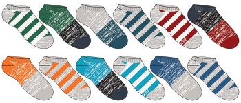 Bright Stripe Low 12pk Socks 5