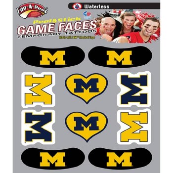 Michigan Game Faces Tattoos