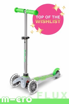 Micro Mini LED Scooter Green Flux