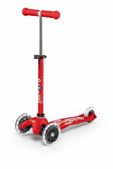 Micro Mini LED Scooter Red