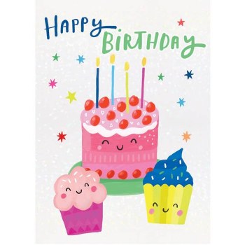 Birthday Kawaii Cakes Foil Car