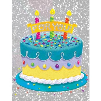 Birthday Cake Foil Gift Enclos