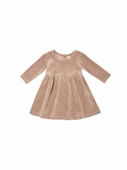 Velour Dress Blush 12-18m